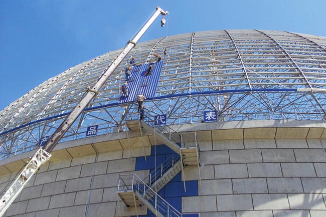 玉树发电厂球形网架